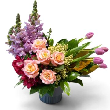 Tickled Pink – Pink Arrangement in a Ceramic Pot